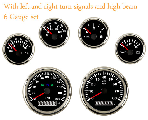 Gauge set 200mph gps - 6,