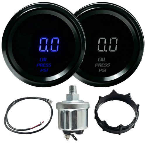 Led digital oil pressure gauge - digital,